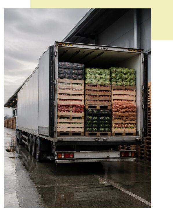 Перевозка плодоовощной продукции в Белово по цене от 5430 р. | Агросервис-Блв